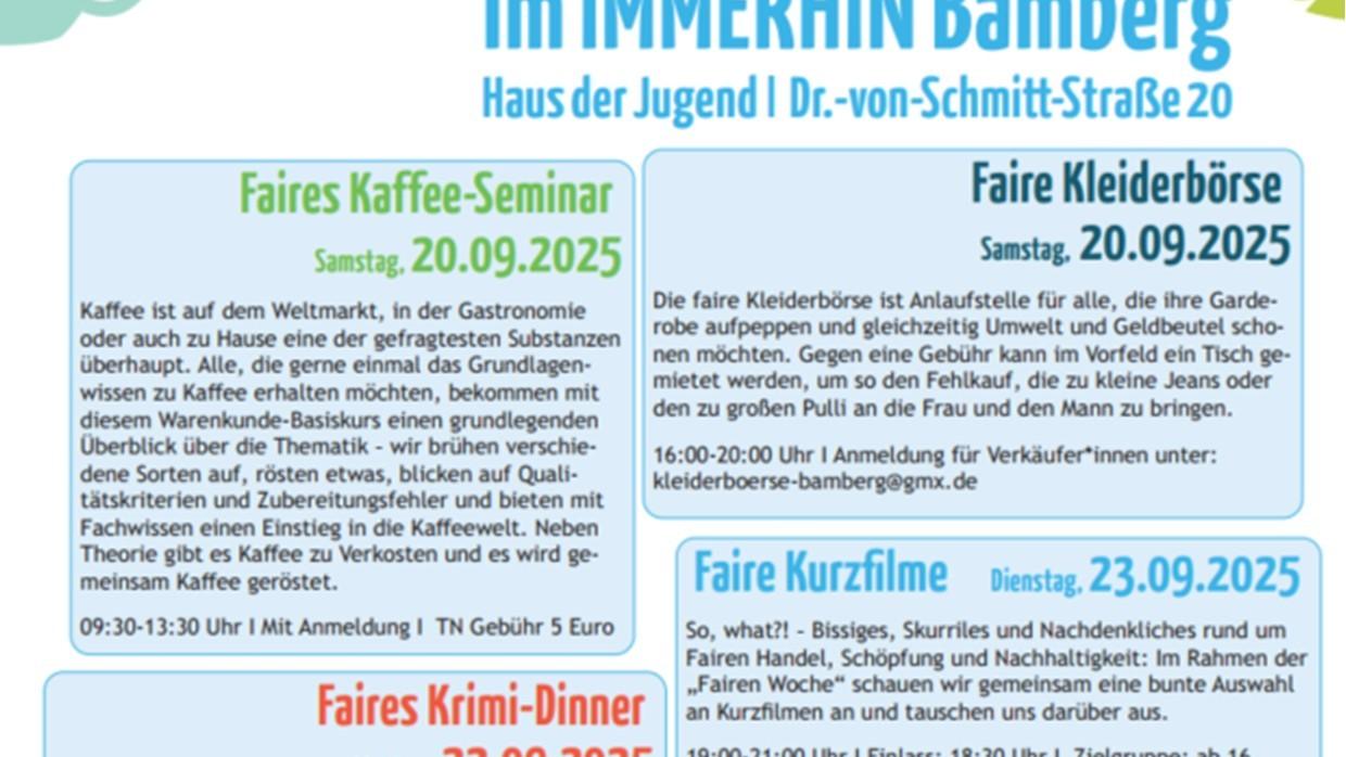 Faire Woche im IMMERHIN